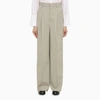 AMI ALEXANDRE MATTIUSSI LIGHT GREY WOOL TROUSERS