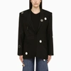 DAVID KOMA SINGLE-BREASTED JACKET WITH WOOL MIRRORS