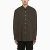 OUR LEGACY OUR LEGACY | BROWN COTTON BUTTON-DOWN BORROWED BD SHIRT