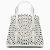 Alaïa Alaia White Mina 20 Laser-cut Leather Tote Bag In White