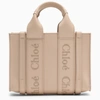 CHLOÉ WOODY SMALL PINK LEATHER BAG