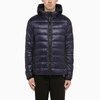 CANADA GOOSE CROFTON HOODY PADDED JACKET IN A BLUE TECHNICAL FABRIC