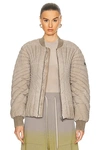 Rick Owens X Moncler Radiance Down Flight Jacket In Dirt
