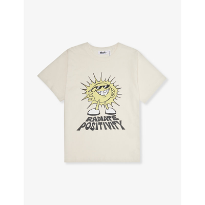 Molo Boys Positive Sun Kids Riley Sun-print Organic Cotton-jersey T-shirt 4-12 Years