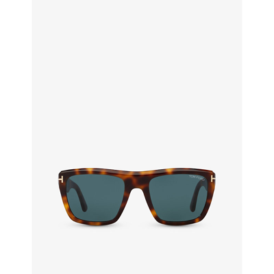 Tom Ford Womens Brown Tr001778 Alberto Square-frame Acetate Sunglasses