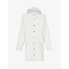 Rains Womens Powder Drawstring-hood Side-pocket Shell Coat