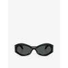 Versace Womens Black Ve4466u Irregular-frame Injected Sunglasses In Black