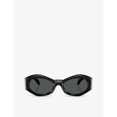 Versace Womens Black Ve4466u Irregular-frame Injected Sunglasses