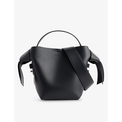 Acne Studios Musubi Mini Leather Shoulder Bag In Black