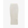 House Of Cb Women's Cream Soft Boucle Mishka Bouclé Knitted Midi Skirt In Cream Soft Boucle