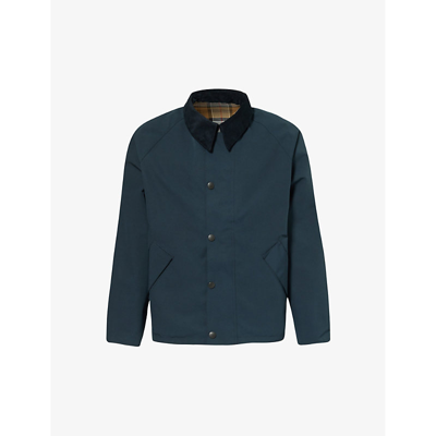 Barbour Bedale Reversible Woven Jacket In Navy/dress