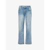 Eb Denim Womens Luca Faded-wash Wide-leg Low-rise Jeans In Luca