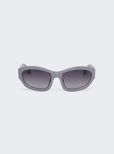 Linda Farrow Aviator Sunglasses In Silver