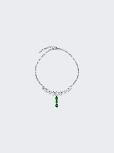 Veert The Drop Chain In White Gold And Green
