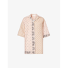PALM ANGELS PAISLEY BANDANA-PRINT RELAXED-FIT LINEN AND COTTON-BLEND SHIRT