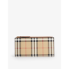 BURBERRY BURBERRY WOMENS VINTAGE CHECK E-CANVAS CHECKED BIFOLD FAUX-LEATHER WALLET