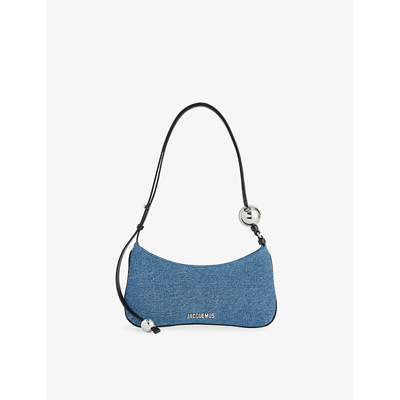Jacquemus Womens Blue Le Bisou Perle Denim Shoulder Bag