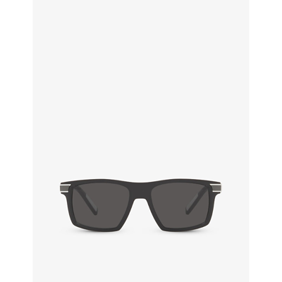 Dolce & Gabbana Dg6160 Rectangle-frame Acetate Sunglasses In Black