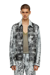 Diesel Blouson Jacket In Treated Leather In Multicolor