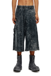 Diesel Oval D Pants In Marble Jersey In Black
