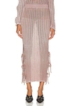 Acne Studios Pink Vented Maxi Skirt In Dusty Pink