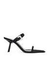 Saint Laurent Hope Crystal-embellished Satin-crepe Mules In Noir