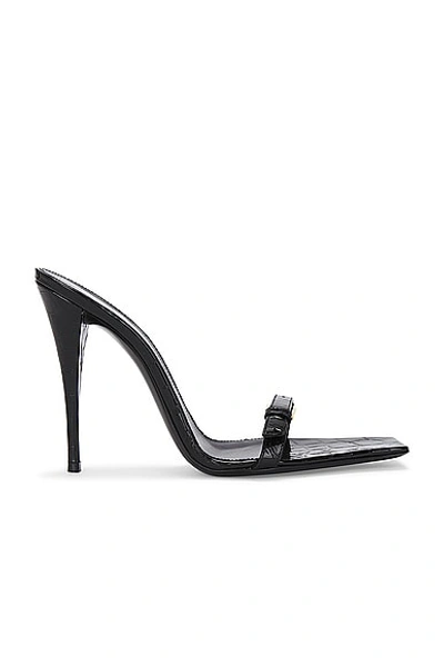 Saint Laurent Lee Mule Sandal In Noir