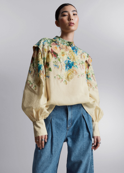 Other Stories Extended-shoulder Blouse In Turquoise