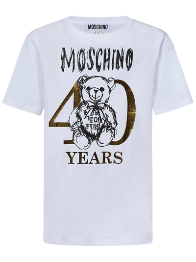 Moschino Teddy Bear In White