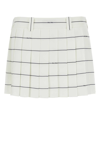 MIU MIU MIU MIU STRETCHED PLEATED MINI SKIRT