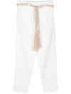 ALYSI ALYSI COTTON CROPPED TROUSERS