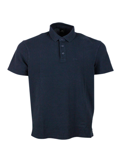 Armani Exchange T-shirts And Polos In Blue