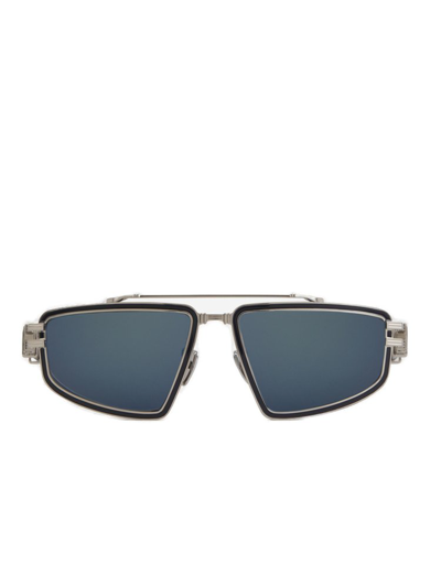 Balmain Eyewear Rectangle Frame Sunglasses In Multi