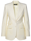 DOLCE & GABBANA DOLCE & GABBANA WHITE VIRGIN WOOL BLEND BLAZER