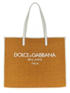 DOLCE & GABBANA DOLCE & GABBANA LARGE SHOPPING BAG WITH LOGO EMBROIDERY
