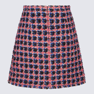 Etro Pink Wool And Mohair Blend Boucle Mini Skirt In Colour Carne Y Neutral