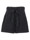 Isabel Marant Étoile Ipolyte High Waist Drawstring Shorts In Black