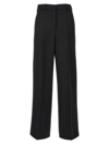 Jil Sander Elasticated-waist Wide-leg Trousers In Black