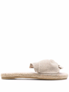 Manebi Manebí La Havana Knot-detail Hemp Sandals In Beige