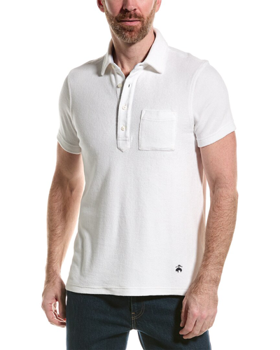 Brooks Brothers Terry Cloth Polo Shirt In White