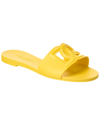 Dolce & Gabbana Women Rubber Beachwear Slides In Yellow
