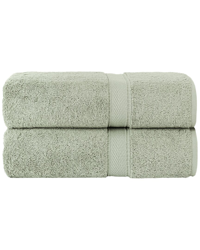Linum Home Textiles Set Of 2 Turkish Cotton Sinemis Terry Bath Towels