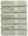 Linum Home Textiles Set Of 6 Turkish Cotton Sinemis Terry Bath Towels