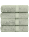 Linum Home Textiles Set Of 4 Turkish Cotton Sinemis Terry Bath Towels