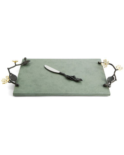 Michael Aram Dogwood Cheese Board With Knife In Green