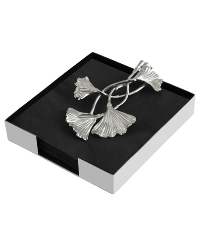 Michael Aram Ginkgo Dinner Napkin Holder In Silver