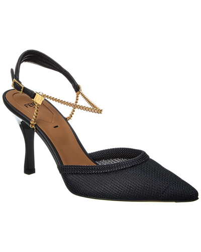 Fendi Colibri Lite Mesh & Leather Pump In Black