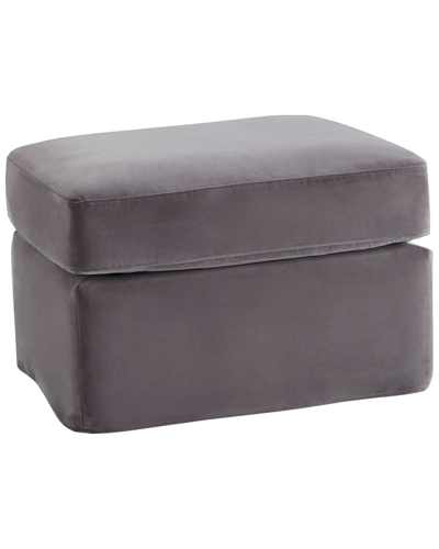 Cyan Design Sovente Velvet Ottoman In Gray