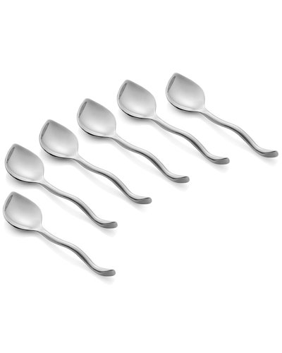Michael Aram Set Of 6 Vine Demitasse Espresso Spoons In Silver