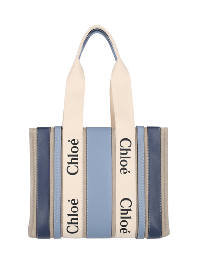 Chloé Woody Tote Bag In Multi